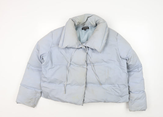 Womens UK Size 12 In the Style Grey Puffer Jacket