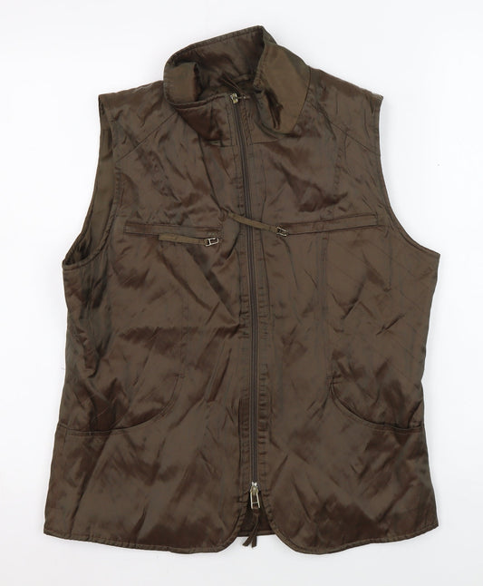 Womens UK Size 12 Lakeland Brown Quilted Coat