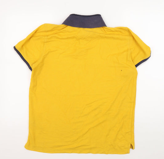 Tommy Hilfiger Men's Yellow Polo, M, Short Sleeve Classic