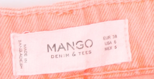 Mango Women's Cut-Off Pink Denim Shorts, Size 10