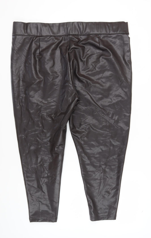 Womens UK Size 24 Marks and Spencer Ankle Brown Leggings