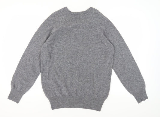 Lyle & Scott Men's Grey Wool Pullover L