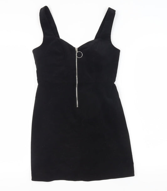 Topshop Black Pencil Dress, Size 8, Strappy Sleeveless