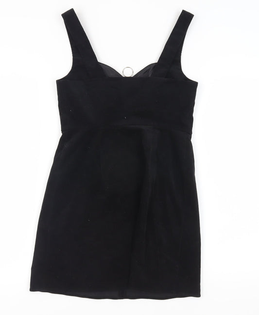 Topshop Black Pencil Dress, Size 8, Strappy Sleeveless