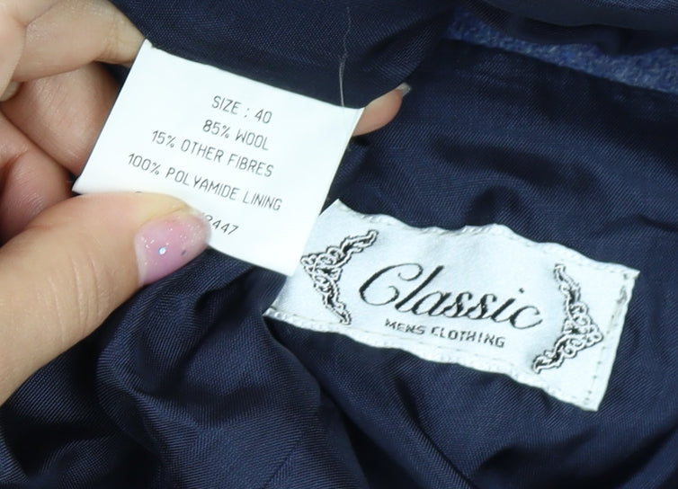 Mens UK Size 40 Classic Regular Blue Suit Jacket
