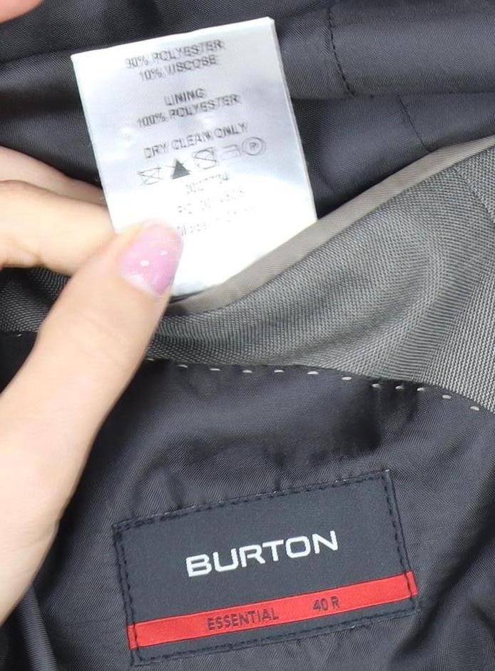 Mens UK Size 40 Burton Regular Grey Suit Jacket