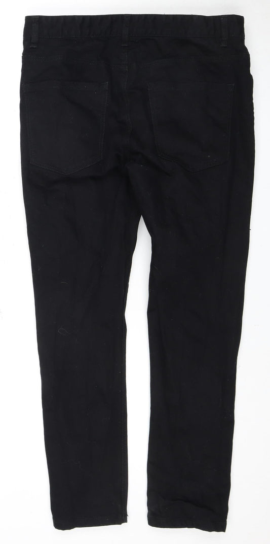 Next Men's Black Straight Jeans, Size L, Regular Fit