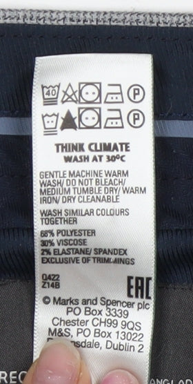 Marks and Spencer Men's Grey Slim Fit Trousers, Size 32