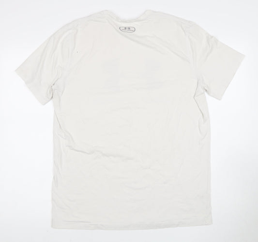 Under Armour Men's White M Logo T-Shirt