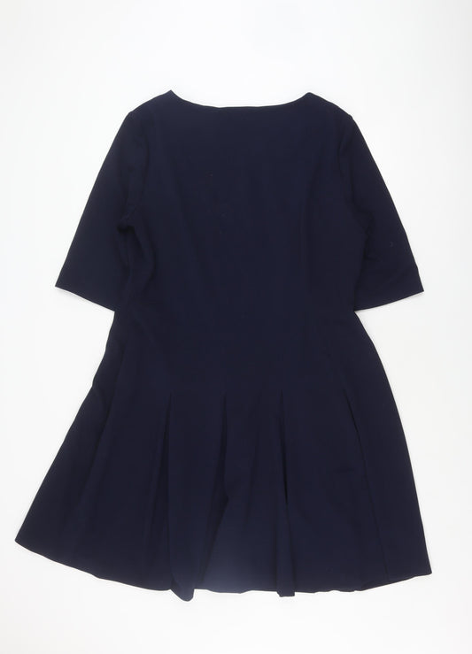 Kaliko Women's Blue Fit & Flare Dress Size 20