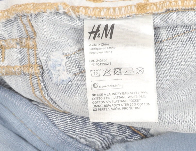 H&M Women's Blue XS Maternity Denim Shorts