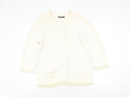 Womens UK Size L Windsmoor Ivory Cardigan Jumper