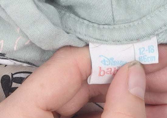 Disney Unisex Baby Green Minnie Mouse Full Zip Jumper 12-18M