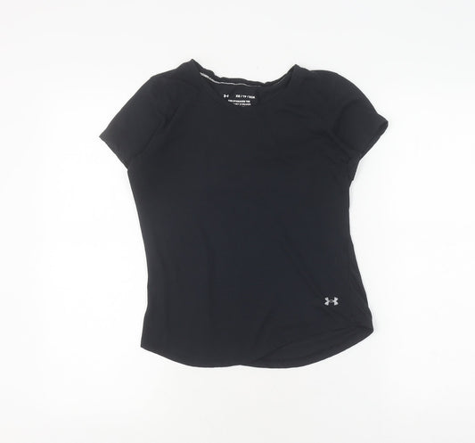 Womens UK Size XS Under armour Black Running & JoggingGym & Training T-Shirt