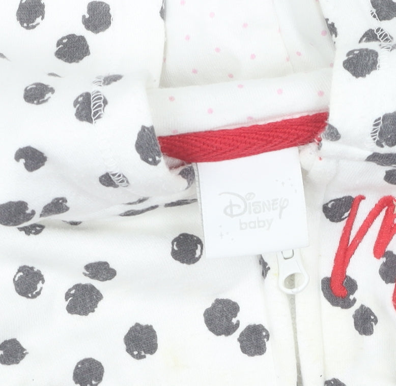Disney Girls Hooded Jacket Minnie Mouse 9-12 Months Polka Dot