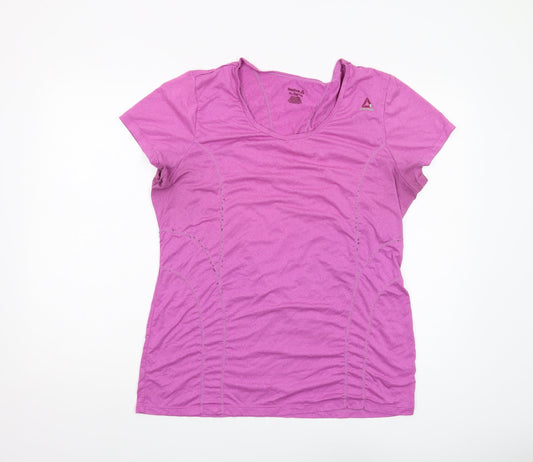 Womens UK Size XL Reebok Purple Running & Jogging Gym & Training T-Shirt