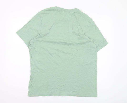 Nike Men's Green Sports T-Shirt, Size L, Logo Style