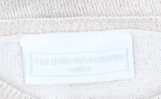 The Little White Company Girls Beige Cardigan, Size 2-3 Years