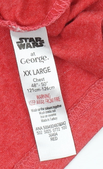 George Men's Red Star Wars Christmas T-Shirt 2XL