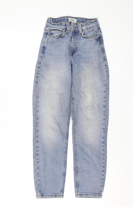 Additional front view of Only Women's Blue Straight Jeans XS Light Denim