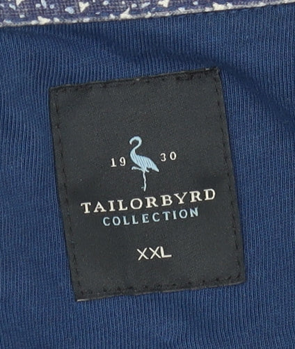 Tailorbyrd Men's XL Blue Cotton Button-Up Shirt