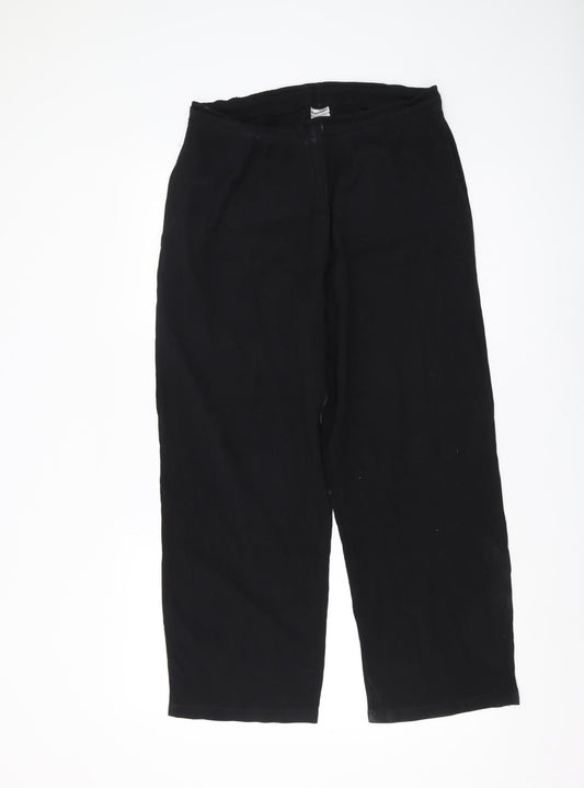 Womens UK Size 18 Damart Regular Fit Casual Black Trousers