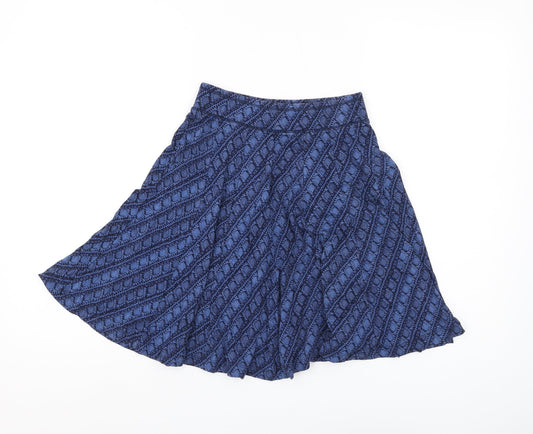 Womens UK Size 6 Fat Face A-Line Chambray Skirt