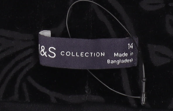 Marks and Spencer Women's Black A-Line Skirt Size 14