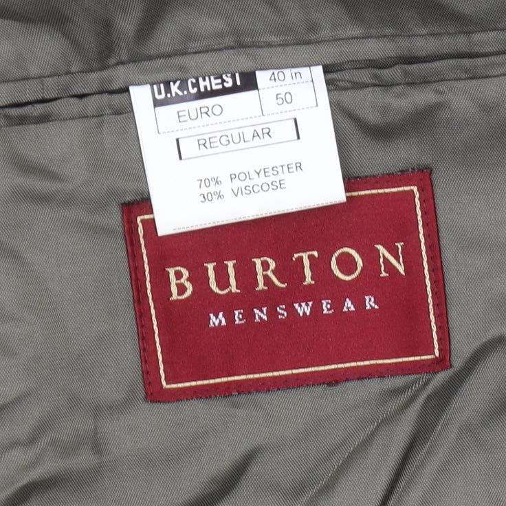 Mens UK Size 40 Burton Regular Grey Suit Jacket