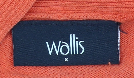 Womens UK Size S Wallis Orange Cardigan Jumper