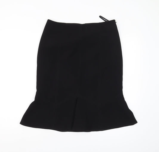 Additional front view of Linea Women’s Black Knee Length Trumpet Skirt, size UK 12