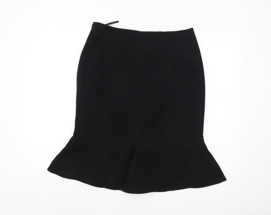 Linea Women’s Black Knee Length Trumpet Skirt, Size 12
