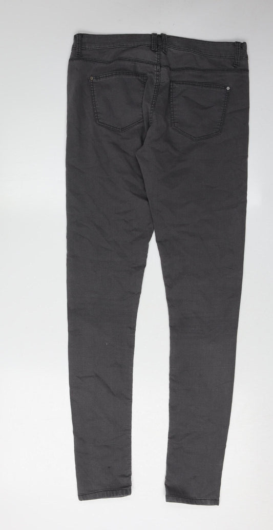 Topshop Women’s Grey Skinny Jeans Size 10 Stretch