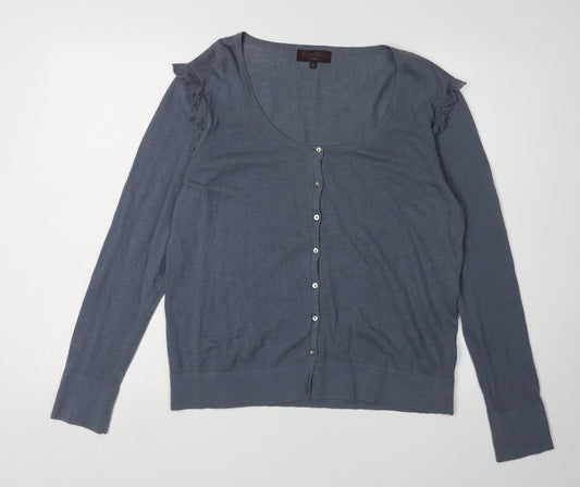 Womens UK Size XL Great Plains Blue Cardigan Jumper