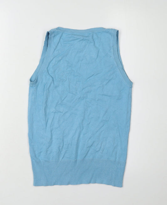 Warehouse Women's Blue Sleeveless Vest UK 10
