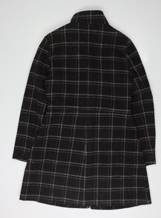Clockhouse Women's Wool Check Pea Coat, Size 12