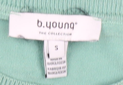 Womens UK Size S b.young Green Pullover Jumper