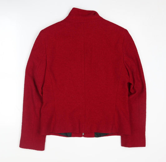 Marks & Spencer Red Wool Jacket, Women, Size 12, Regular Fit