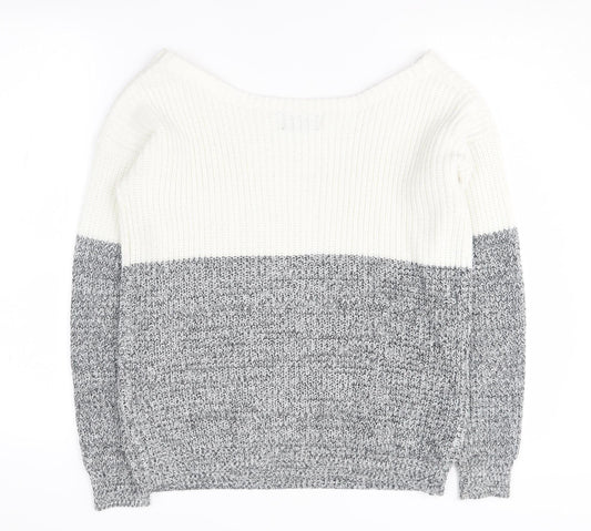 AX Paris Women's Multicoloured Jumper, S, Boat Neck