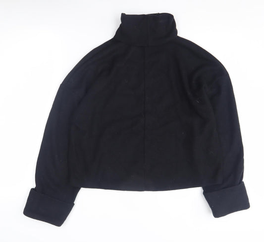 Additional front view of ASOS Design Women's Black Roll Neck jumper, size 8