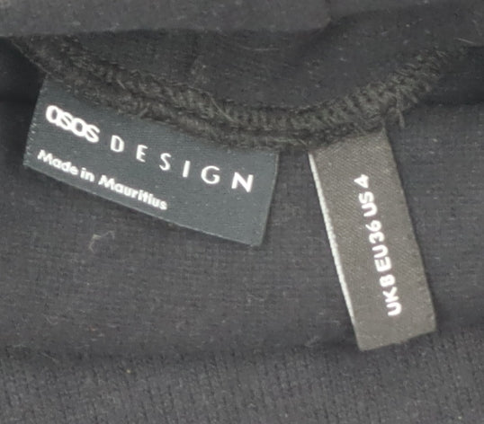 ASOS Design Women's Black Roll Neck Pullover Jumper Size 8