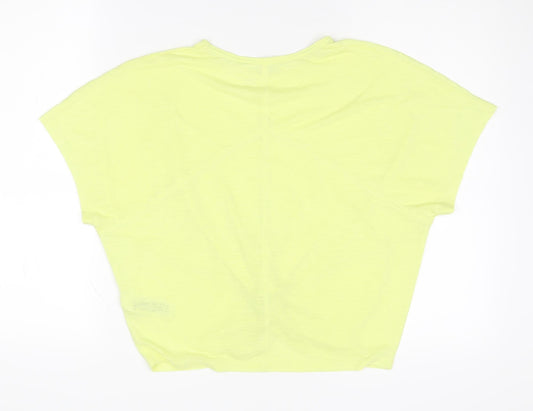 Womens UK Size 12 Marks and Spencer Yellow Basic T-Shirt