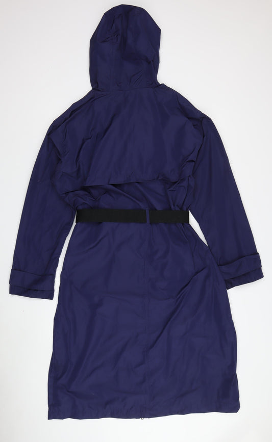 Marks & Spencer Women's Blue Long Rain Coat Size 10