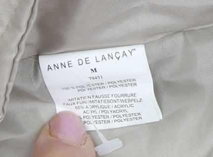 Womens UK Size M Anne De LanCay Beige Puffer Jacket