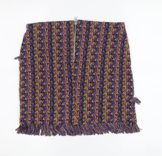 Noisy May Women's Multicoloured Tweed Skirt M