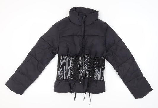 Womens UK Size 8 ASOS Black Puffer Jacket