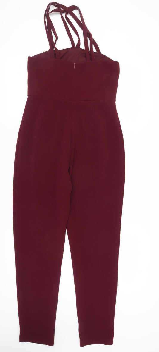 New Look Women's Red Halter Jumpsuit Size 10