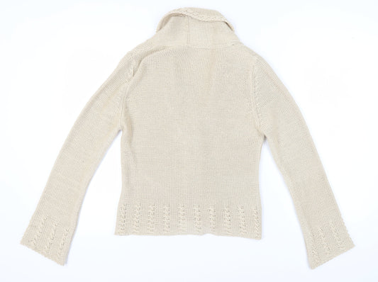 Womens UK Size M Per Una Beige Cardigan Jumper