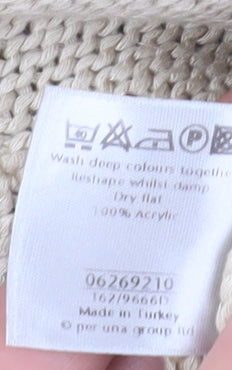 Womens UK Size M Per Una Beige Cardigan Jumper