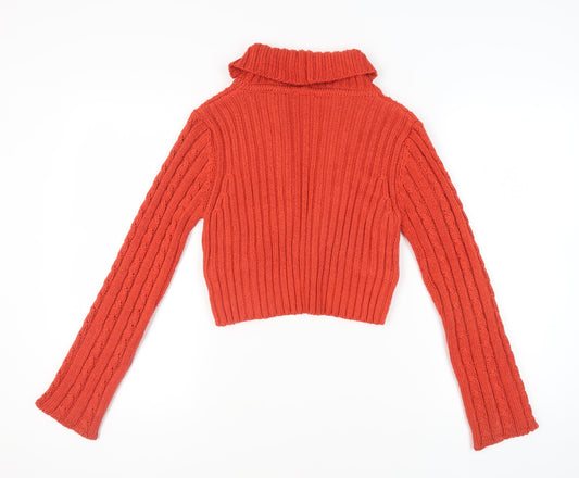 Womens UK Size L Marks and Spencer Red Cardigan Jumper